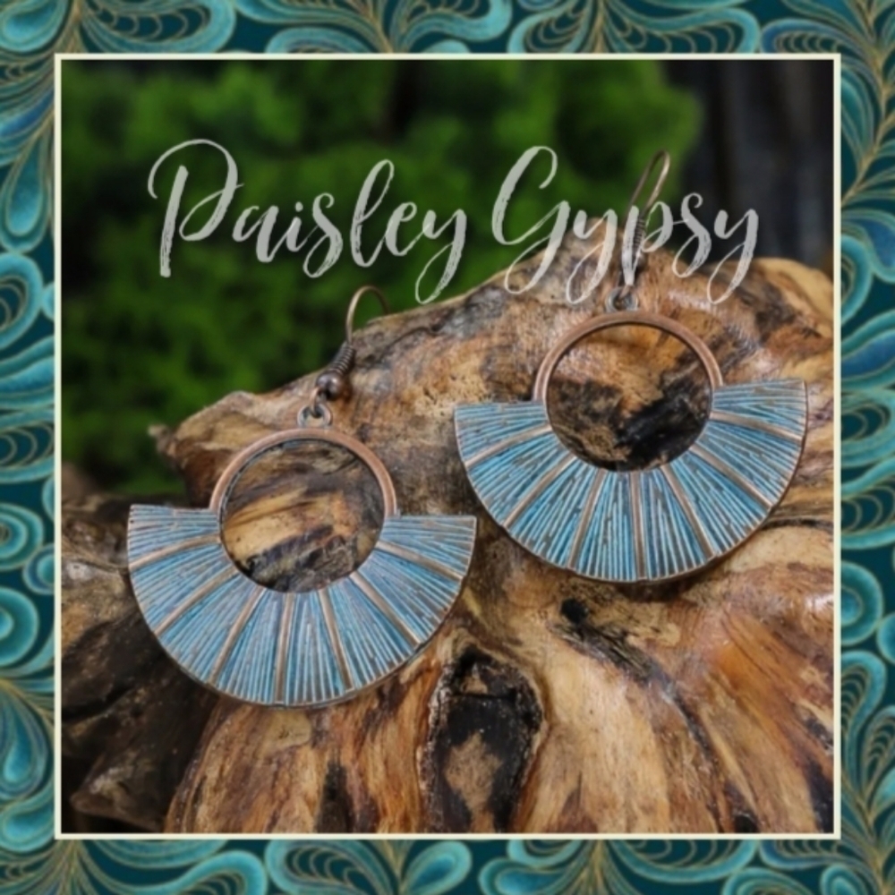 ANTIQUED BRONZE LOOKING BOHO EARRINGS